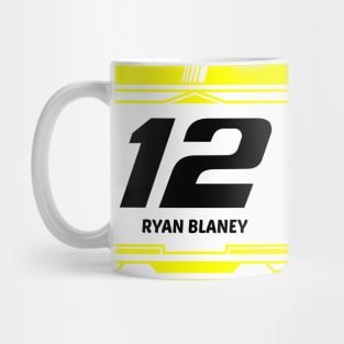 Ryan Blaney yellow and black #12 2024 NASCAR art design Mug